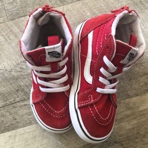 Red Hi-Top Toddler Boy Vans